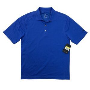 Nike Polo Shirt Mens S Small Surf Blue Cotton Blend Golf Dri Fit Pique II